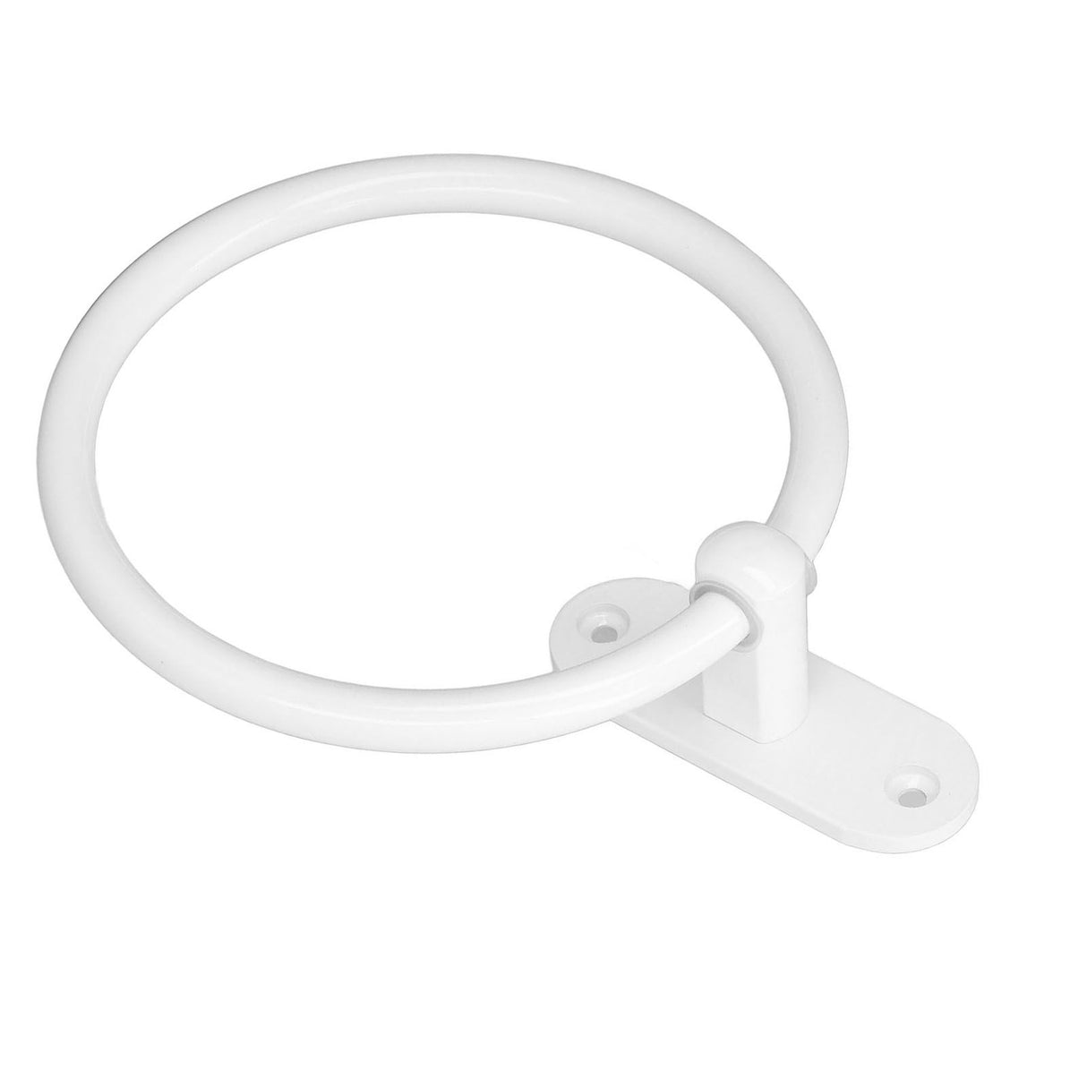 Bathroom Towel Holder Aluminium Alloy Space Saving White Elegant Style Washroom Hand Towel Rings for Hotel