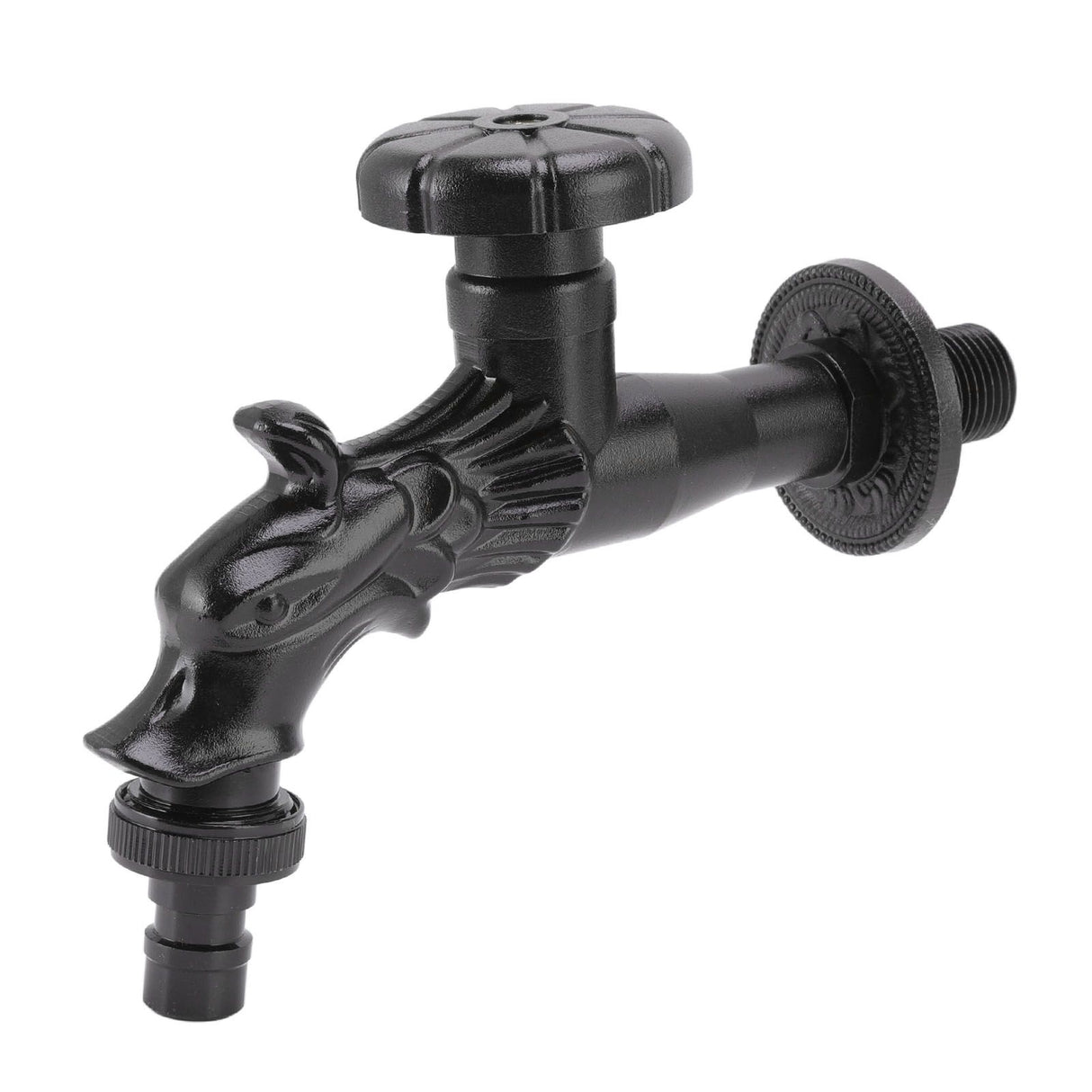Copper Bathroom Sink Faucets Antique Efficient Multipurpose Engraved Retro Faucet for Bathroom Outdoor Black