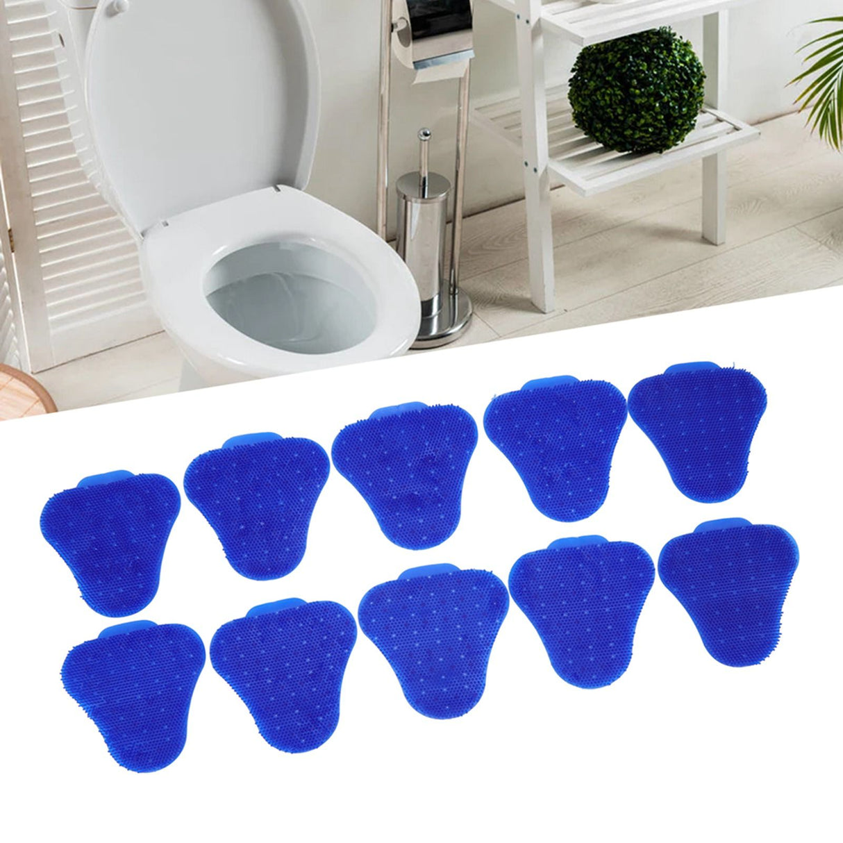 10pcs Urinal Screen Deodorizers Triangle Anti Splash Deodorizer Scented Urinal Screen Mat for Restroom Blue