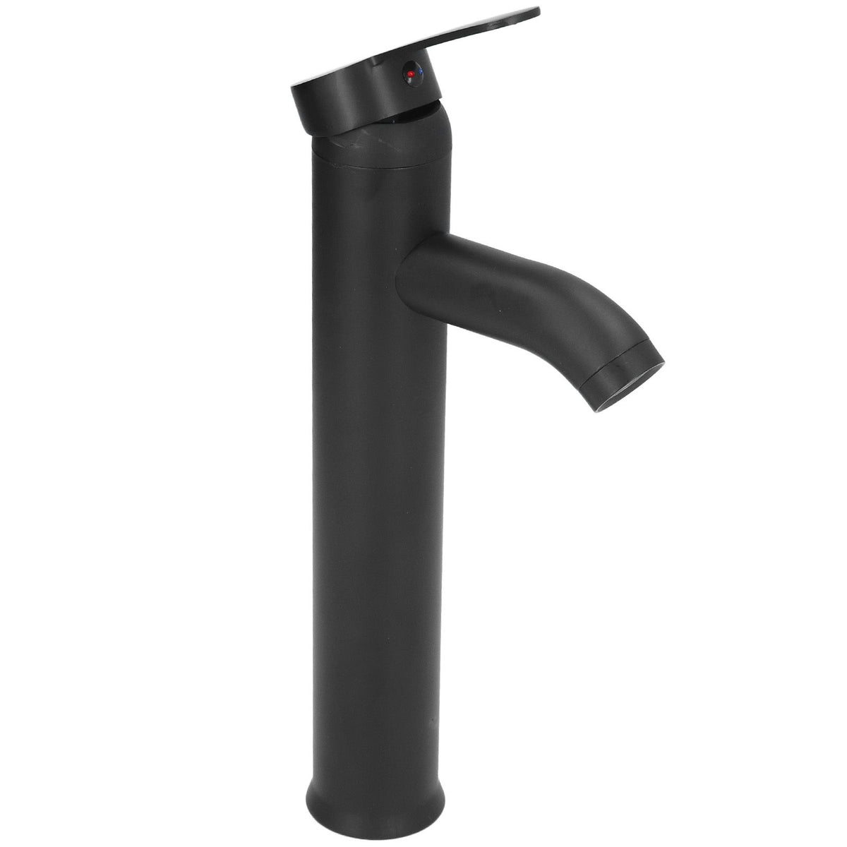 Black Faucet Bathroom G1/2 Stainless Steel Easy Control Matte Black Tall Vessel Sink Faucet with 2 Hoses for Bathroom