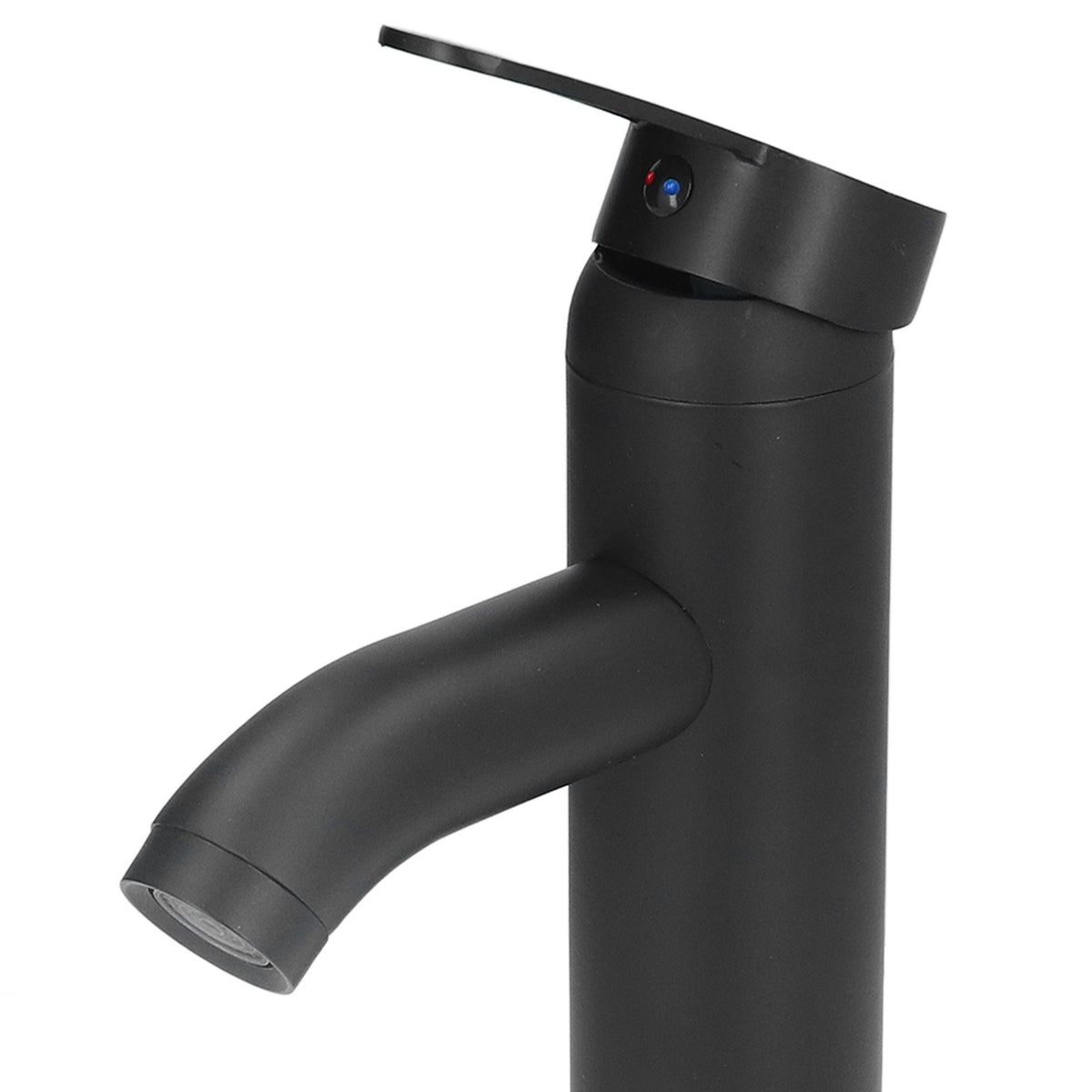 Black Faucet Bathroom G1/2 Stainless Steel Easy Control Matte Black Tall Vessel Sink Faucet with 2 Hoses for Bathroom