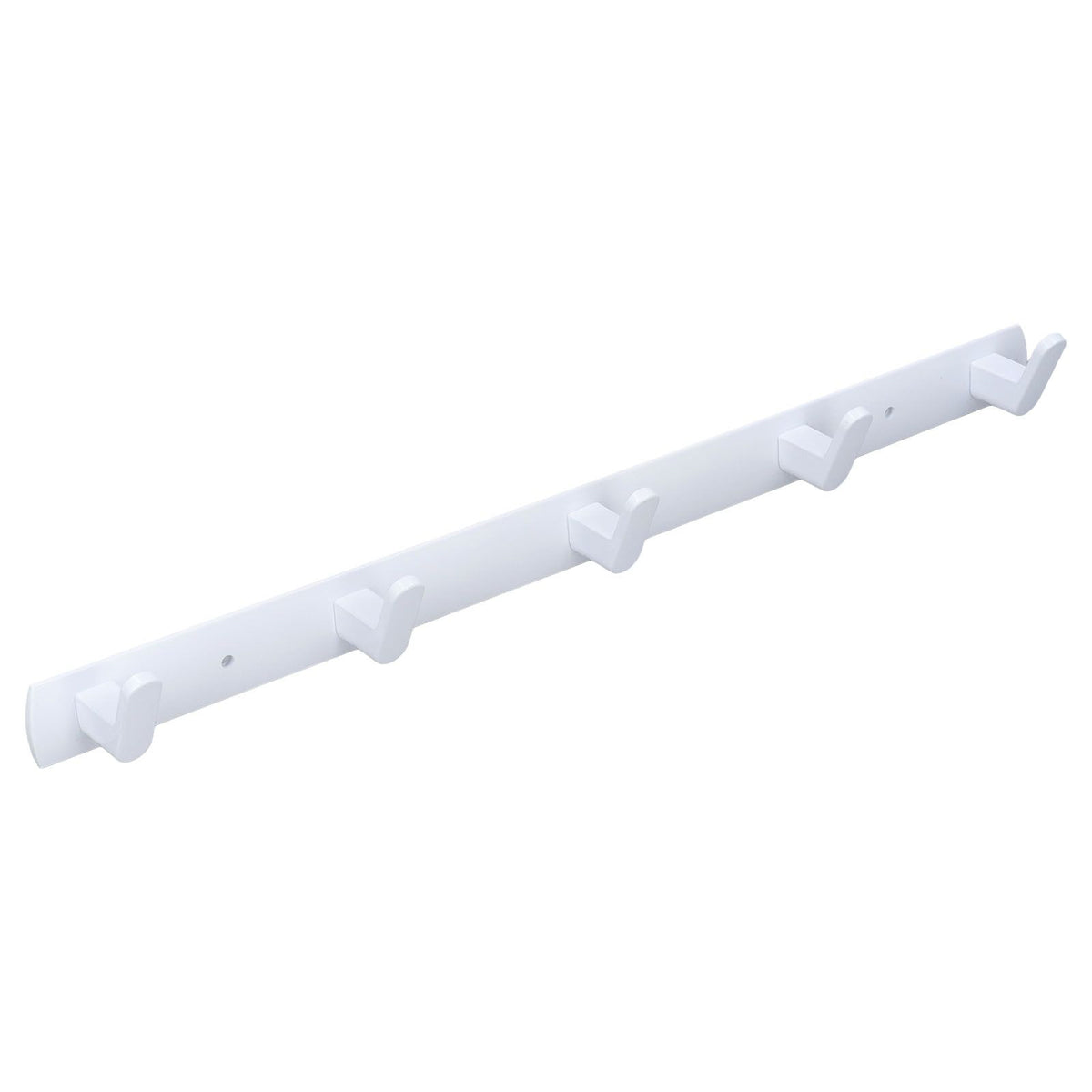 Wall Mounted Coat Rack Modern Stylish Coat Hanger Rack with 5 Hooks for Bathroom Living Room White
