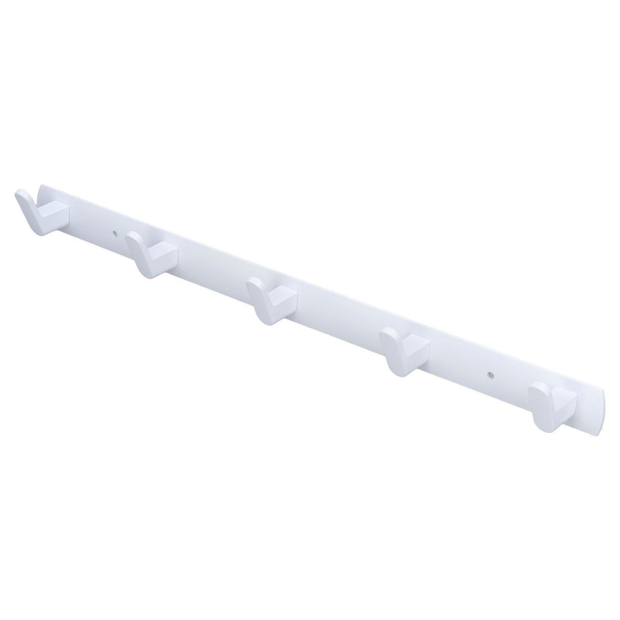 Wall Mounted Coat Rack Modern Stylish Coat Hanger Rack with 5 Hooks for Bathroom Living Room White