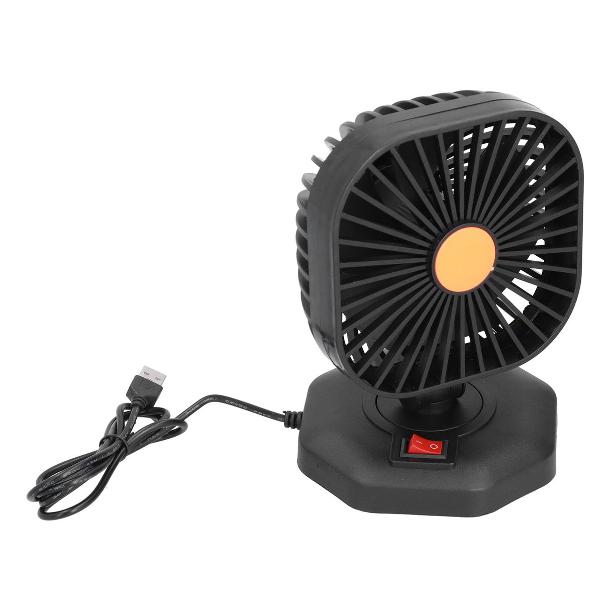 USB Car Fan ABS 360° Rotatable Single Headed USB Charging Mini Car Cooling Fan 5V 2A
