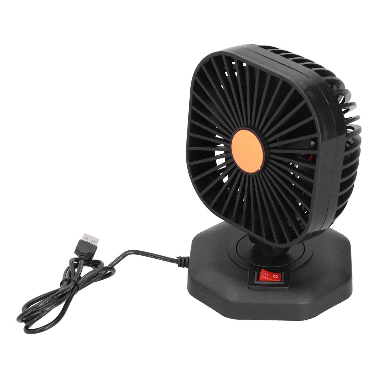USB Car Fan ABS 360° Rotatable Single Headed USB Charging Mini Car Cooling Fan 5V 2A