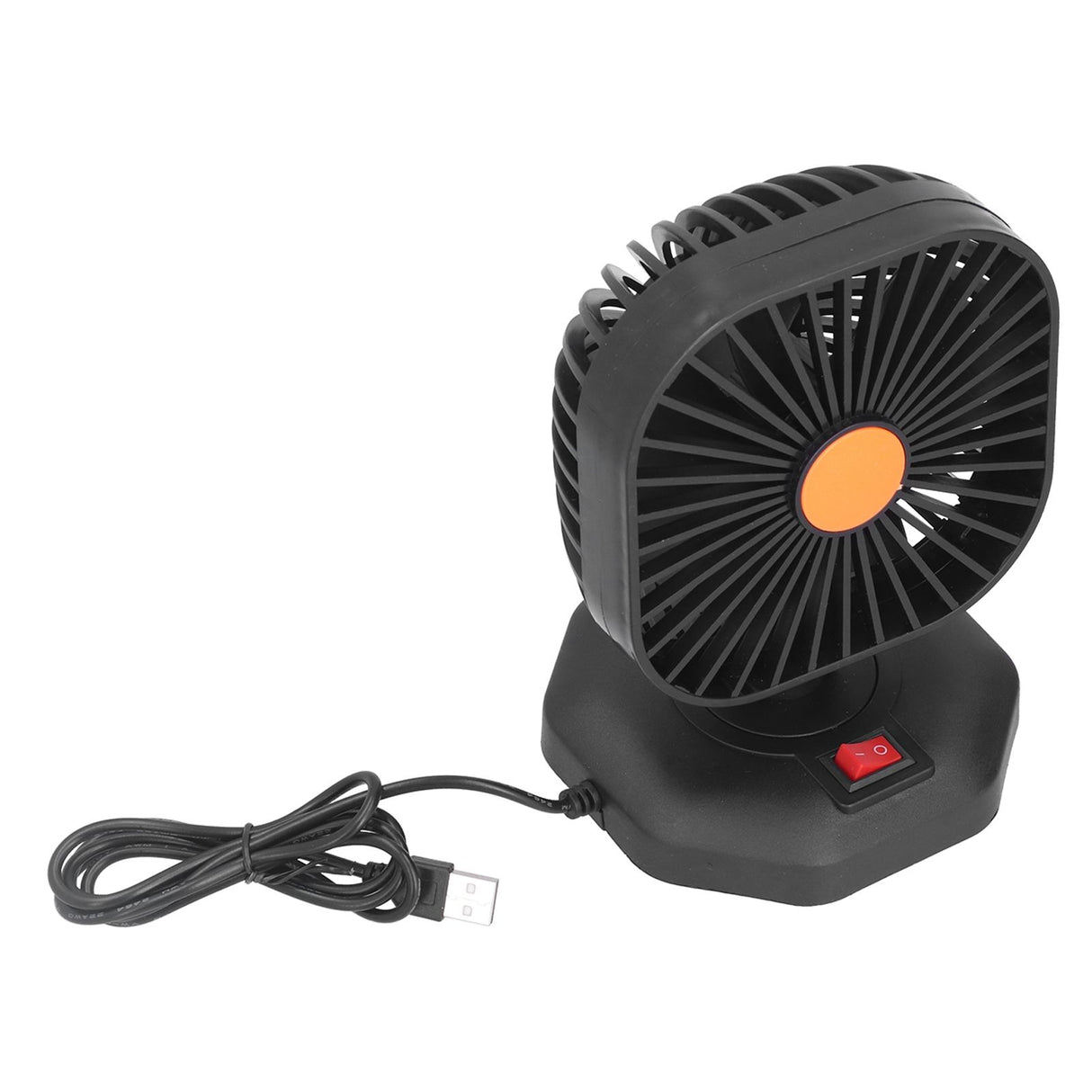 USB Car Fan ABS 360° Rotatable Single Headed USB Charging Mini Car Cooling Fan 5V 2A