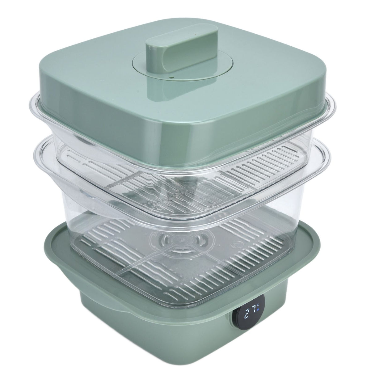 4Pcs/Set Multilayer Food Insulation Cover Transparent Leftovers Dust Cover with Temperature Panel