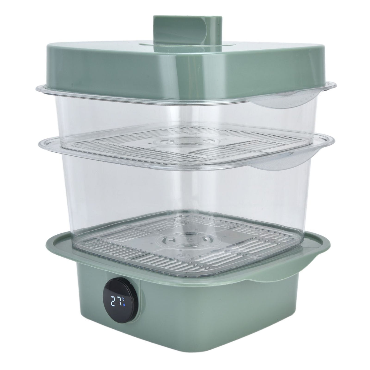 4Pcs/Set Multilayer Food Insulation Cover Transparent Leftovers Dust Cover with Temperature Panel