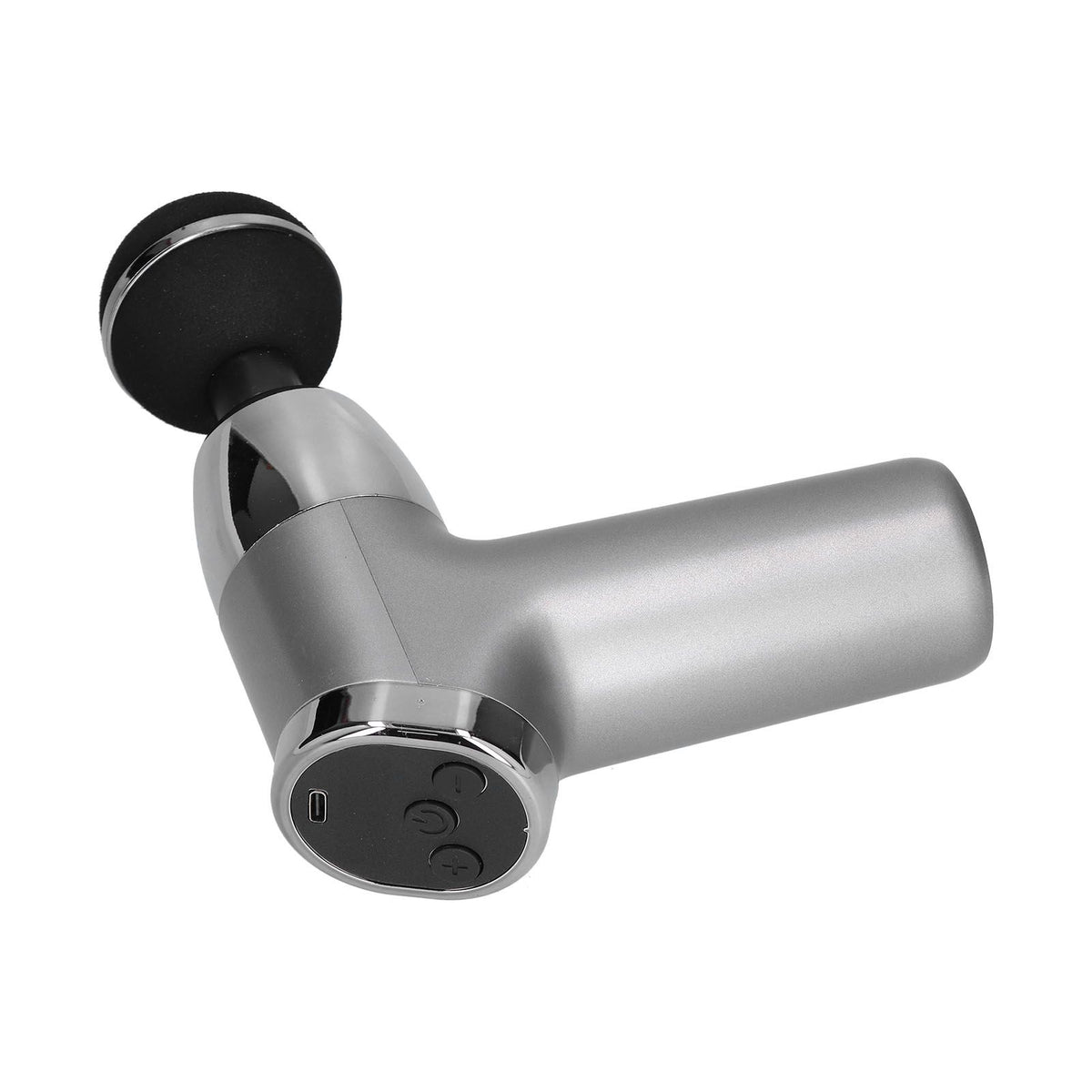 Mini Electric Muscle Massager with 20 Gears Adjustment Vibration Relaxation Equipment USB Charging Gray