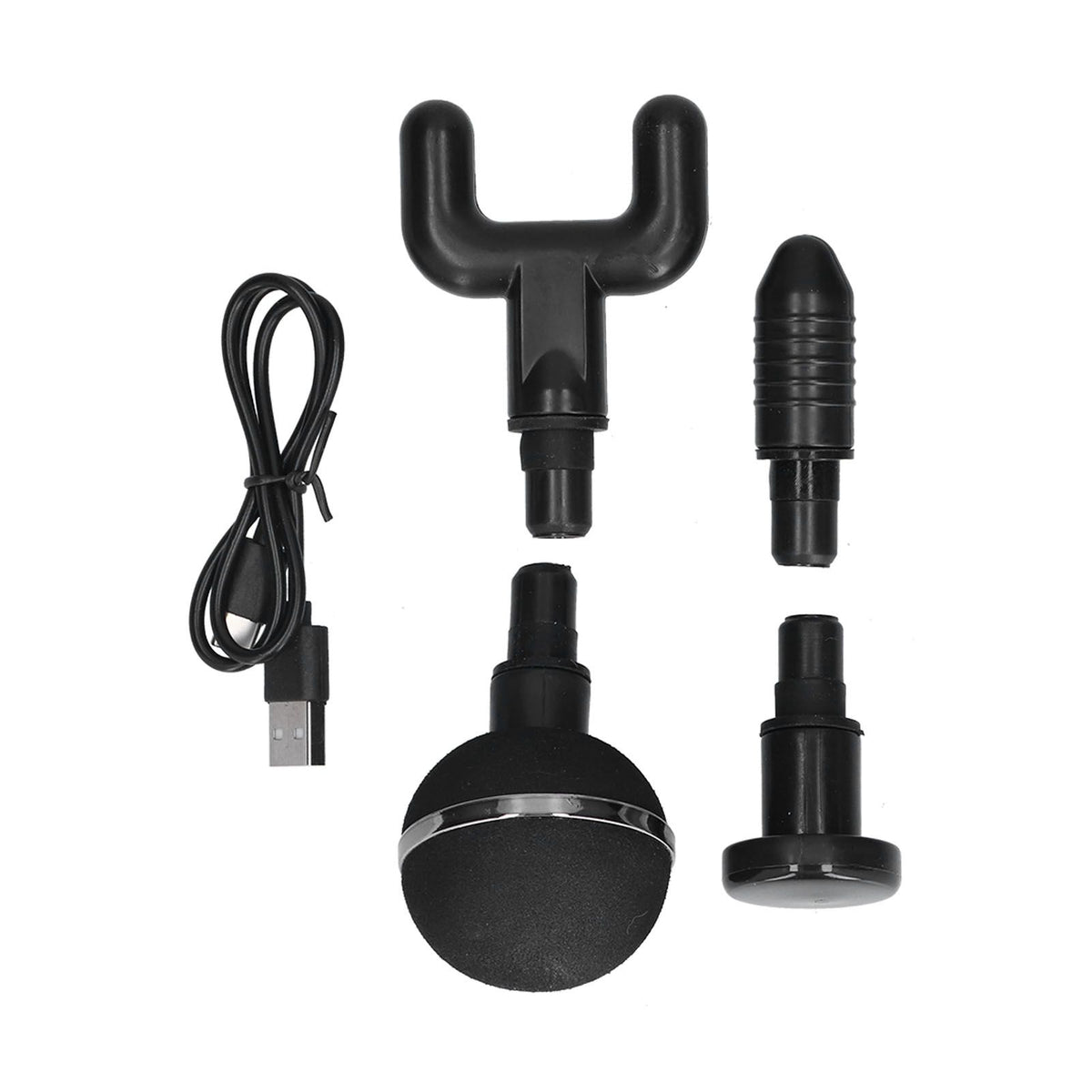 Mini Electric Muscle Massager with 20 Gears Adjustment Vibration Relaxation Equipment USB Charging Gray