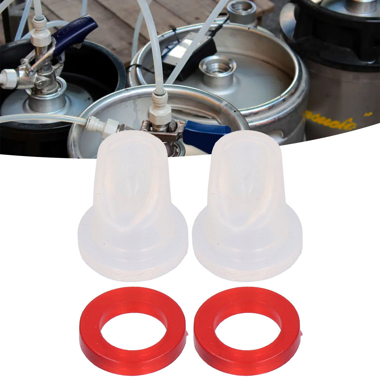 Beer Keg Coupler Check Valve and Washer Kit for D Type Coupler Taprite for Krome Sanke Couplers
