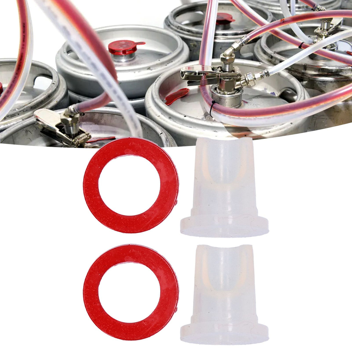 Beer Keg Coupler Check Valve and Washer Kit for D Type Coupler Taprite for Krome Sanke Couplers