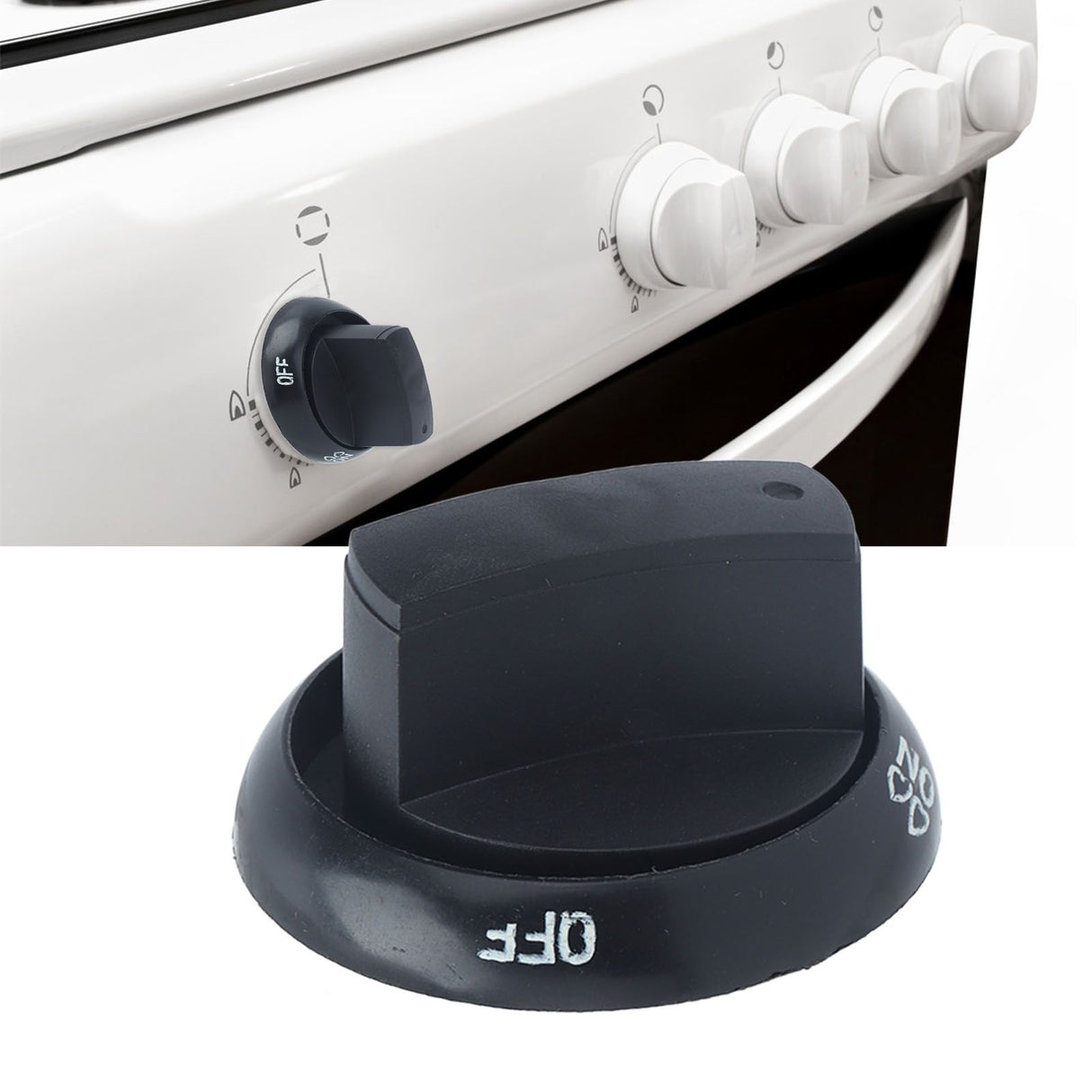5pcs Universal Gas Stove Knob Plastic Gas Cooker Control Knob Replacement Parts for Family Reastaurant