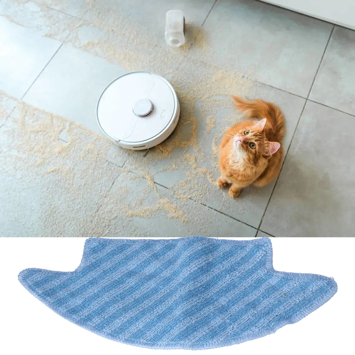 2PCS Mop Cleaning Pad Mopping Cleaning Cloth Replacement Fit for Lefant M210 M210S M210B M213