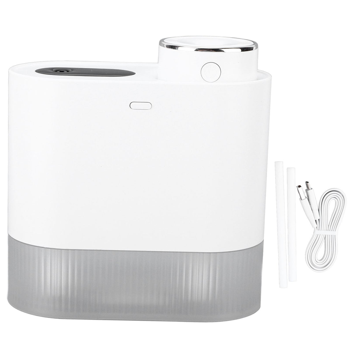 450ml Mini USB Humidifier High Capacity Double Spray Humidifier with Light for Bedroom OfficeWhite