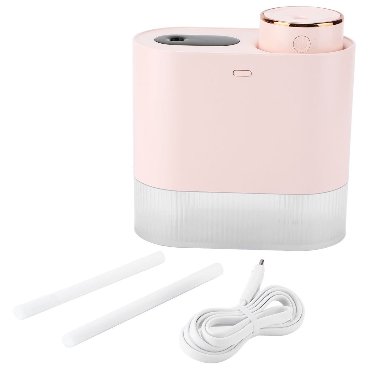 450ml Mini USB Humidifier High Capacity Double Spray Humidifier with Light for Bedroom OfficePink