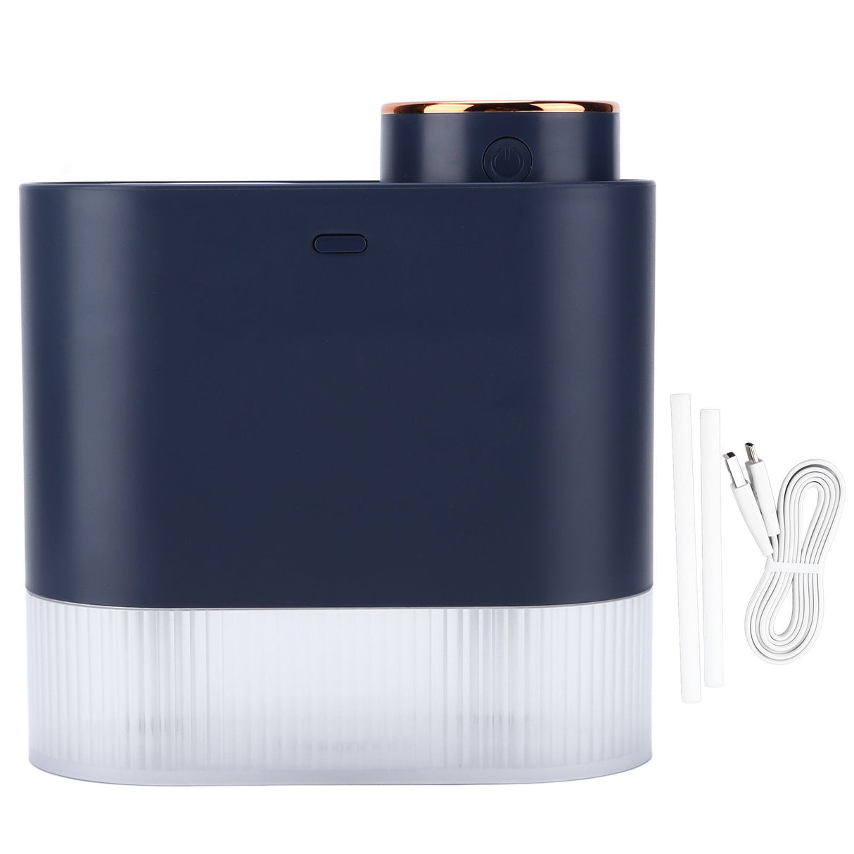 450ml Mini USB Humidifier High Capacity Double Spray Humidifier with Light for Bedroom OfficeBlue