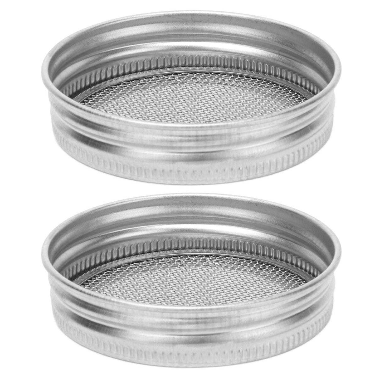 2Pcs Seed Sprouting Jar Filter Lids Stainless Steel Germination Accessory for Regular Mouth Jars86mm / 3.4in