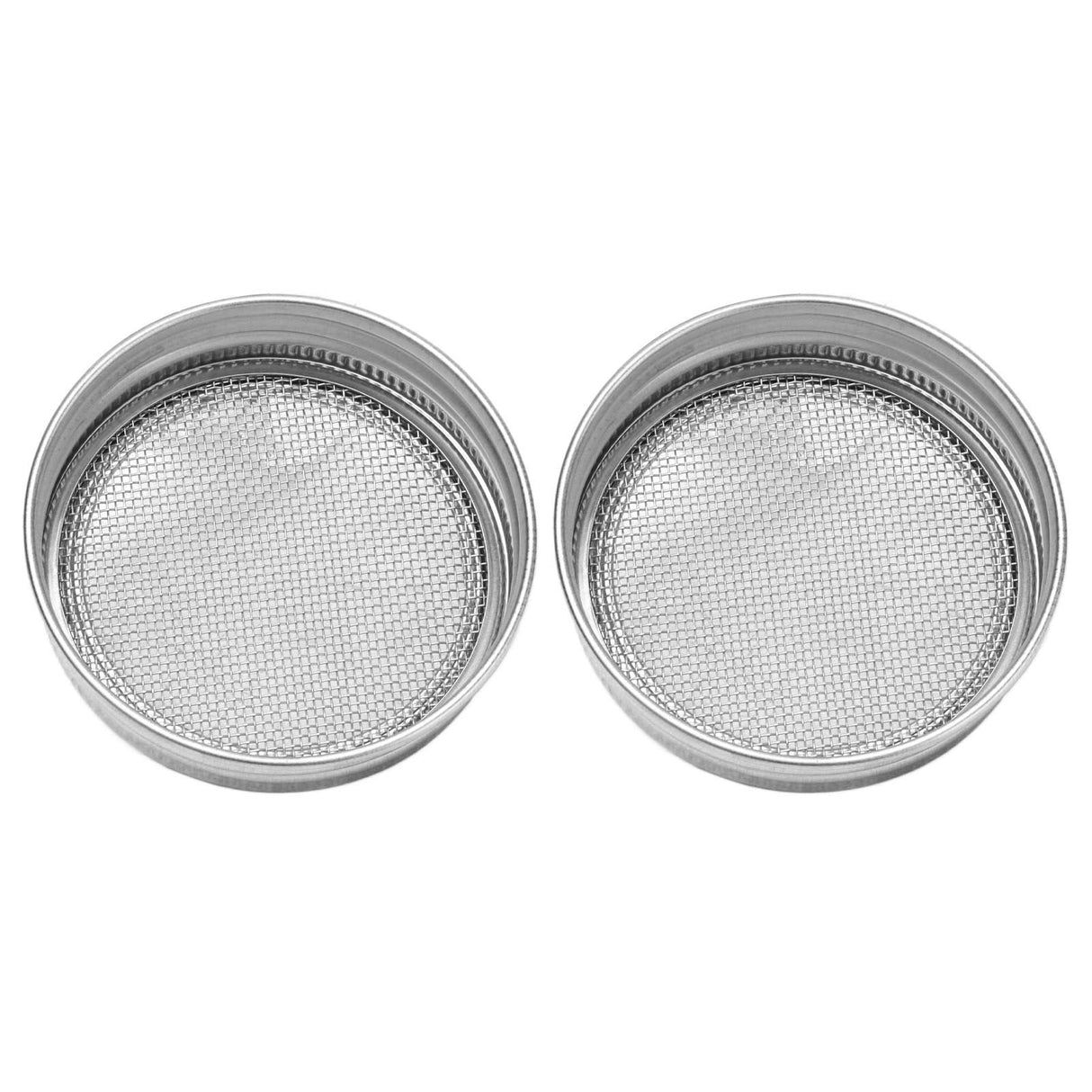 2Pcs Seed Sprouting Jar Filter Lids Stainless Steel Germination Accessory for Regular Mouth Jars86mm / 3.4in