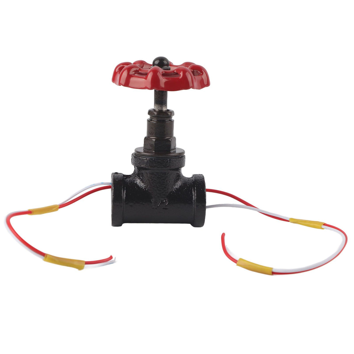 G1/2 Steampunk Style Tee Valve Light Switch with Wires for Industrial Robot Table Lamp Fixture 12V 120V