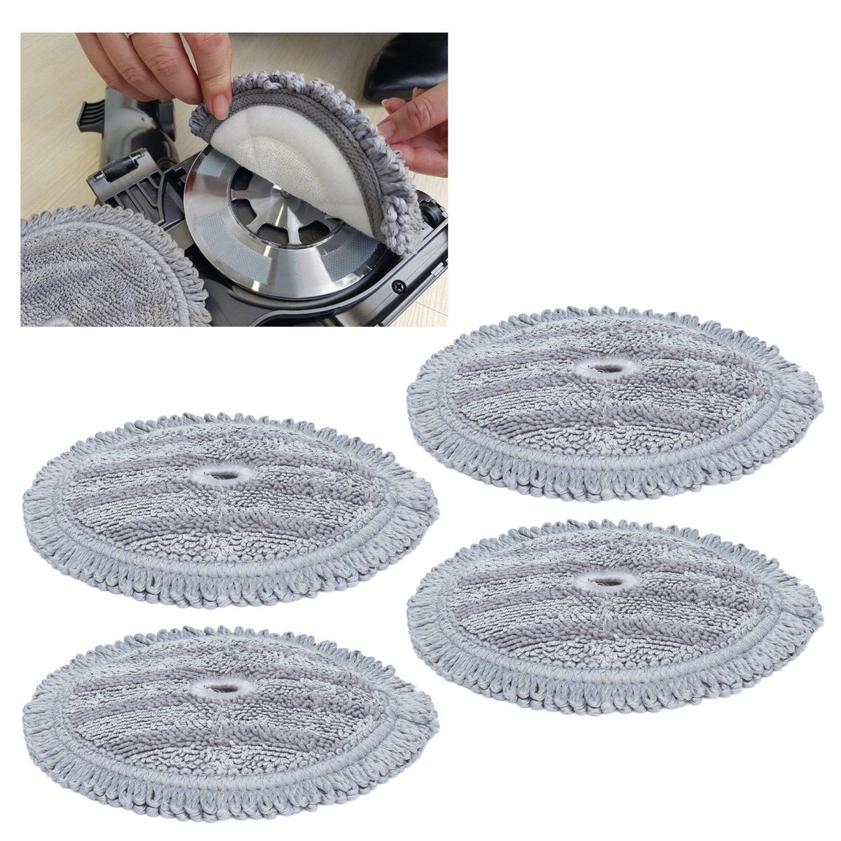 4PCS Fiber Mopping Pads High Strength Mop Cleaning Cloth Replacement Accessory Fit for LG Mops