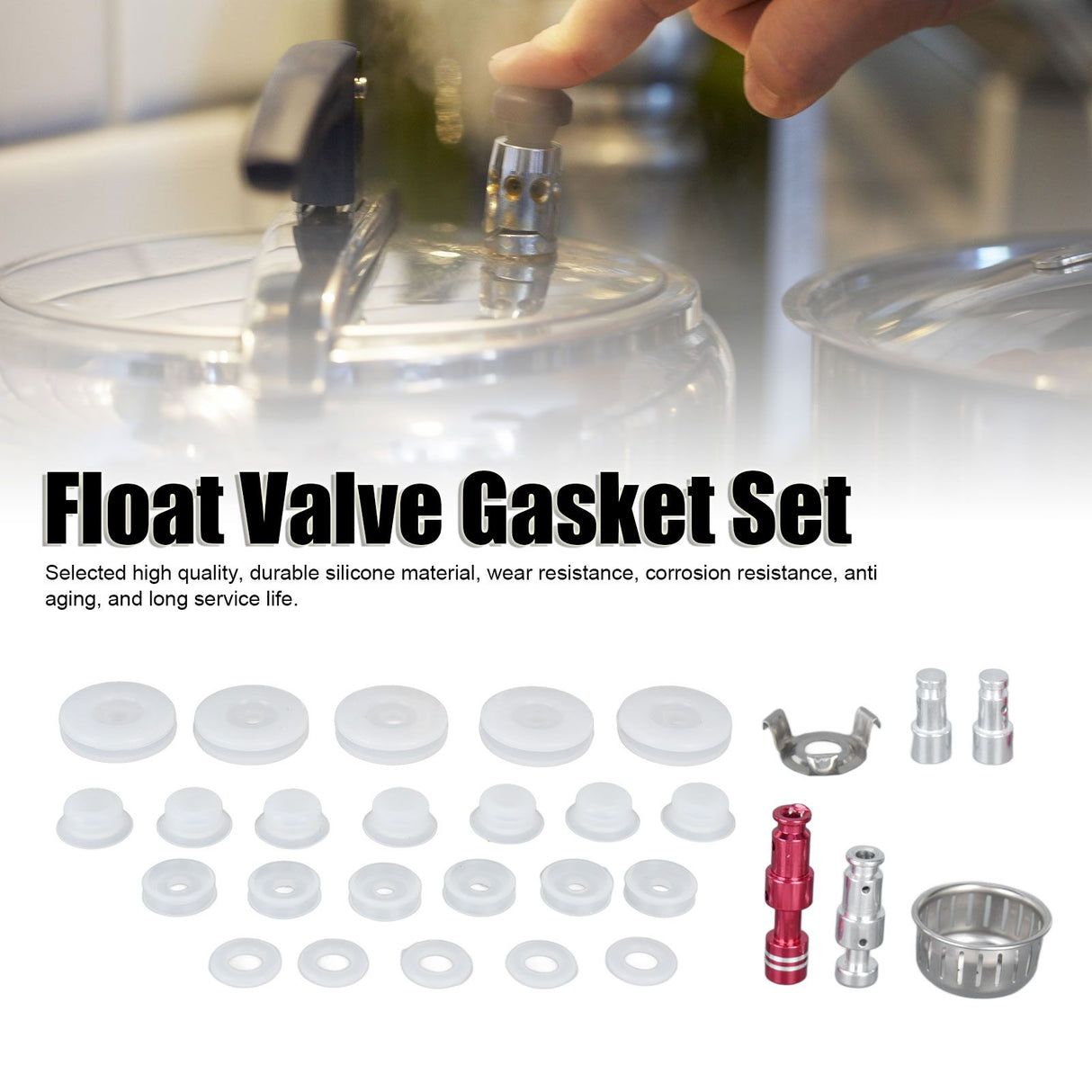 Electric Pressure Cooker Accessory Set Universal Float Valve Gasket Anti Blocking Bracket Replacement