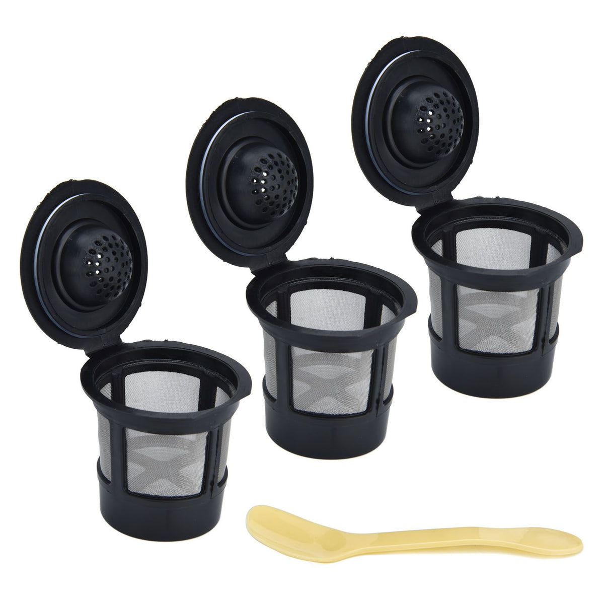 Coffee Filter Cup with Spoon Capsule Shell Coffee Capsules Cup Fit for Coffee Machine