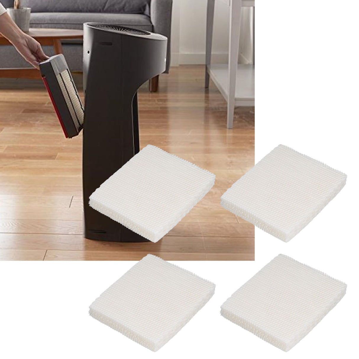 4PCS Air Humidifier Filter Paper Humidifier Filter Screen Replacement for Honeywell HFT600