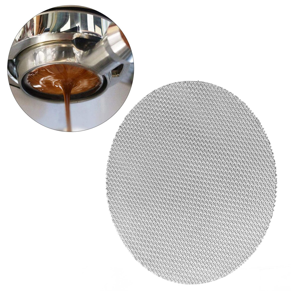 Coffee Portafilter Puck Screen Reusable 100μm Filter Fineness Backwash Filter Screen Accessory58.5mm / 2.3in