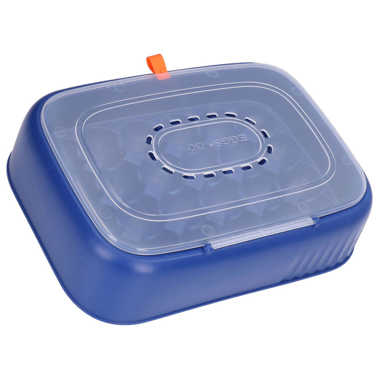 24 Eggs Containers ABS Egg Tray Storage Box Refrigerator Organizer Bins with Breathable VentsDark Blue