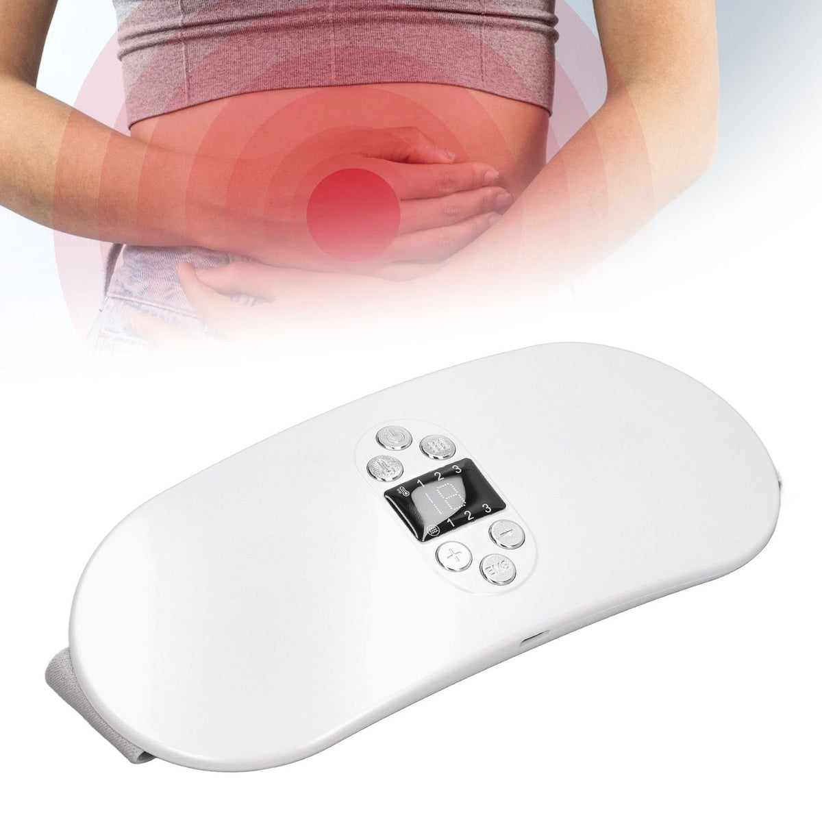 Electric Waist Belt Device EMS Menstrual Heating Pad Portable Cordless Heating Pad for Abdomen Shaping Slimming