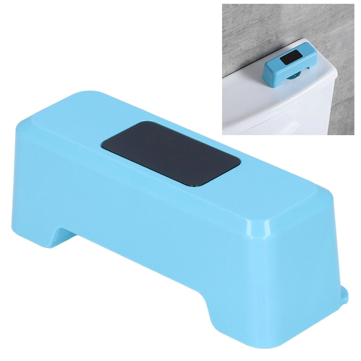 Automatic Touchless Toilet Flusher External Infrared 0.25S Induction Smart Toilet Flushing SensorBlue
