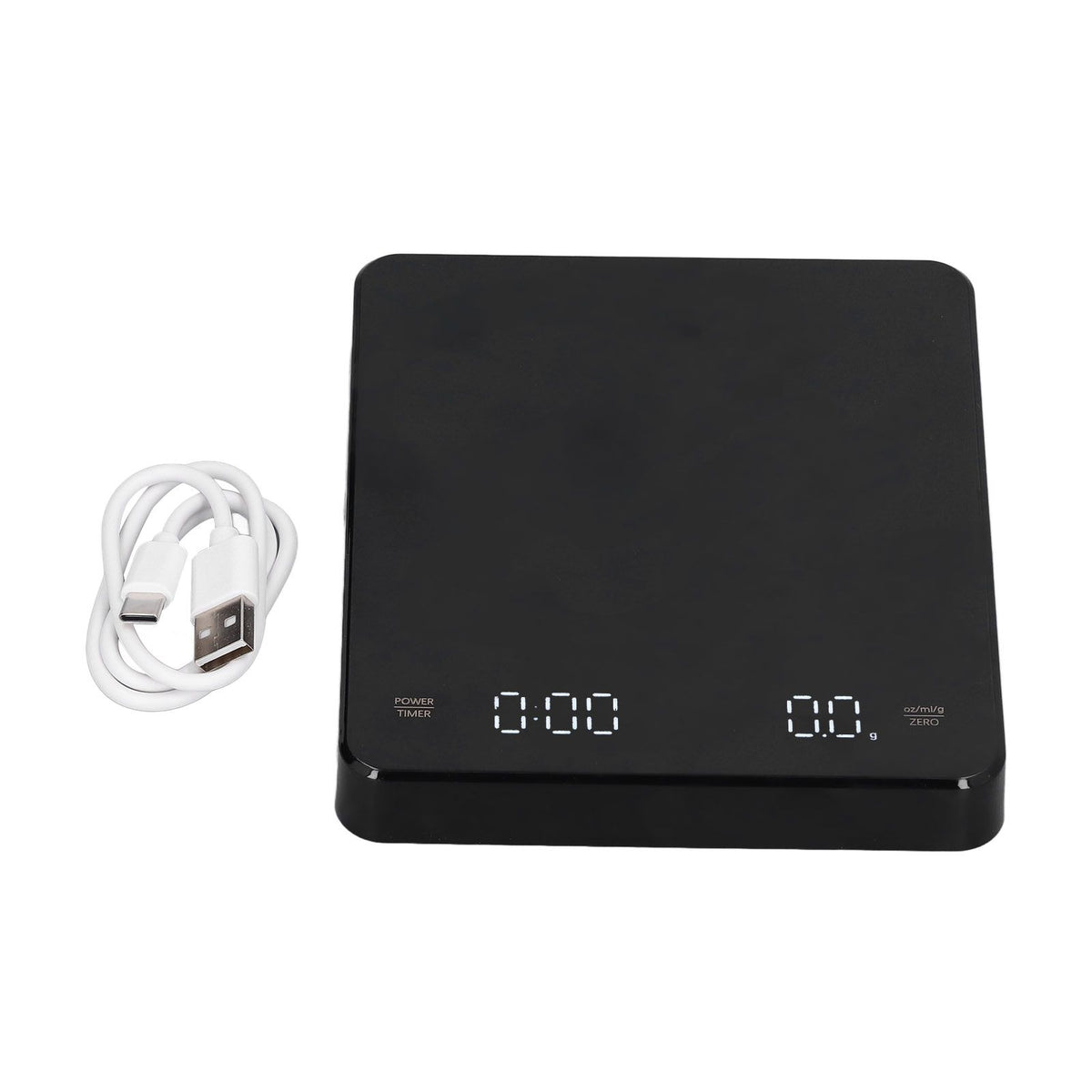 Electronic Coffee Scale LCD Display Switchable G OZ Ml 3kg USB Charging Multifunction High Accuracy Electronic Scale