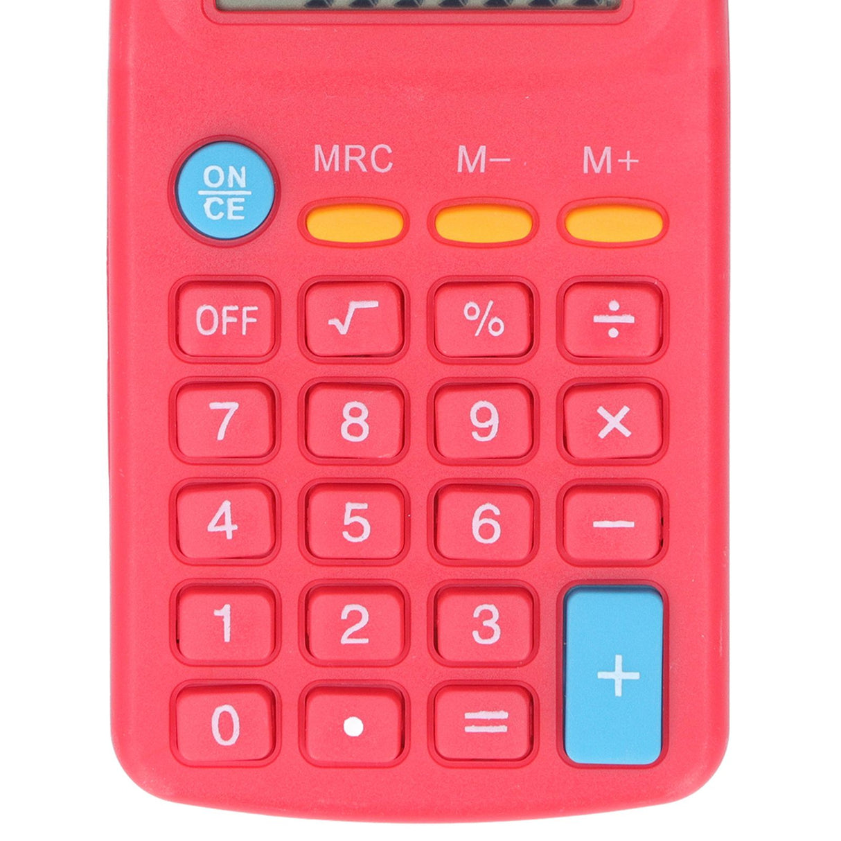 Mini Calculators Handheld 8 Digit with LCD Display Sensitive Button Solar Battery Dual Power for Office School BusinessRed