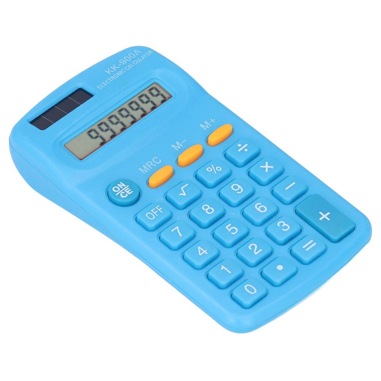 Mini Calculators Handheld 8 Digit with LCD Display Sensitive Button Solar Battery Dual Power for Office School BusinessBlue