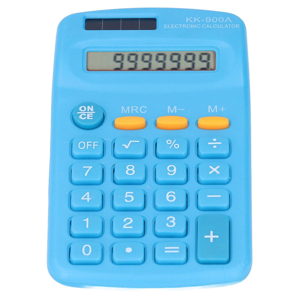 Mini Calculators Handheld 8 Digit with LCD Display Sensitive Button Solar Battery Dual Power for Office School BusinessBlue