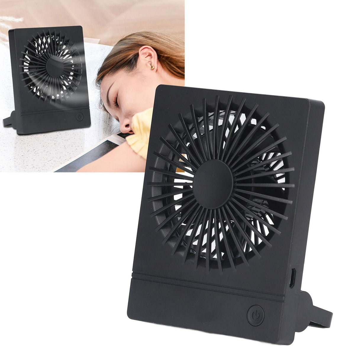 Mini Fan Multifunctional 3 Gears Small USB Desk Fan for Home Office Student Dormitory