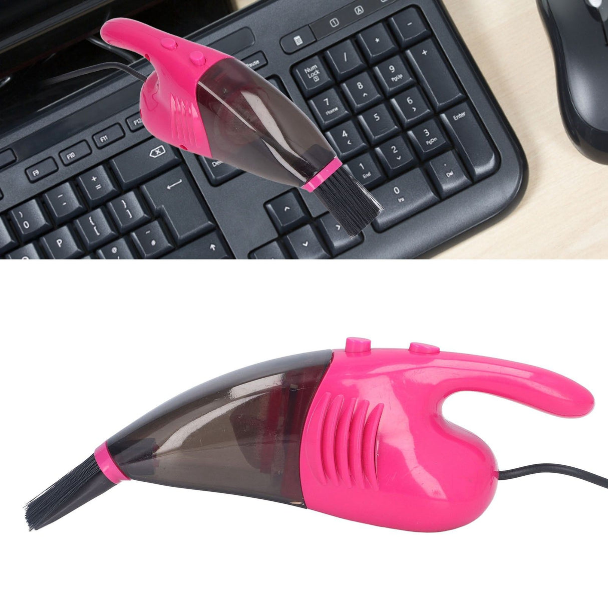 Keyboard Vacuum USB Handheld Powerful Suction Portable Energy Saving Multi Purpose Quick Cleaning Mini VacuumPink