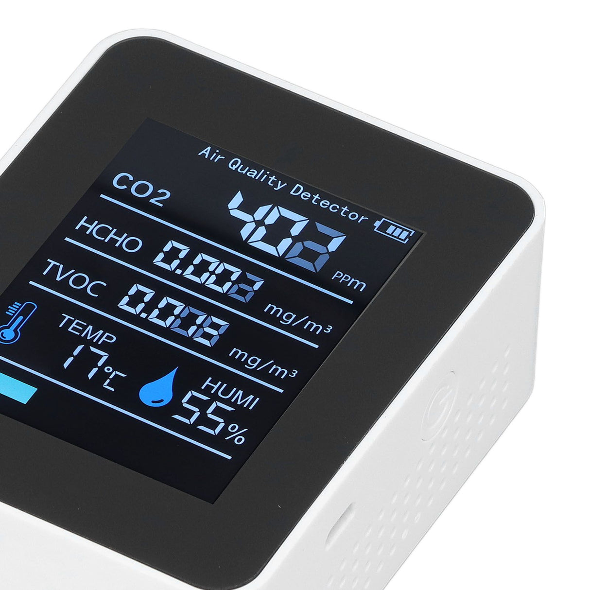 5 in 1 Air Quality Monitor Bluetooth APP Carbon Dioxide Detector USB Charging TVOC Temperature Humidity HCHO CO2 Tester