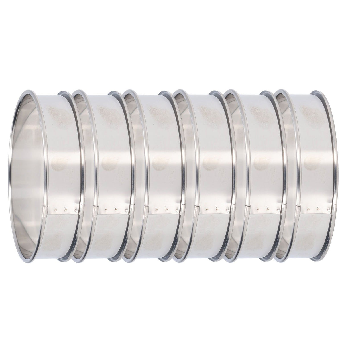 6 PCS Crumpet Rings Double Volume Easy Demoulding DIY Stainless Steel English Muffin Rings for Home Food Making Tool10cm / 3.9in