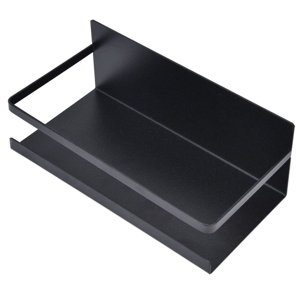 Kitchen Rack Space Saving Spice Shelf Organizer Magnetic Single Tier Iron for StorageBlack