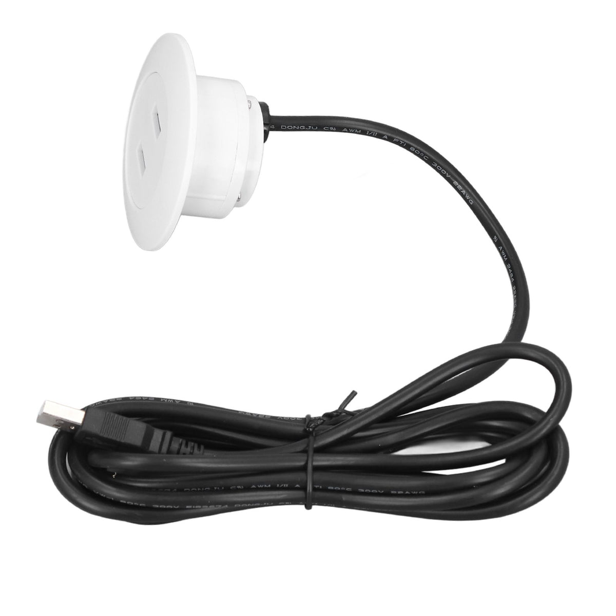 Sofa USB Charging Socket Flush Mount Installation Dual USB Charging Ports Socket for Home UseWhite