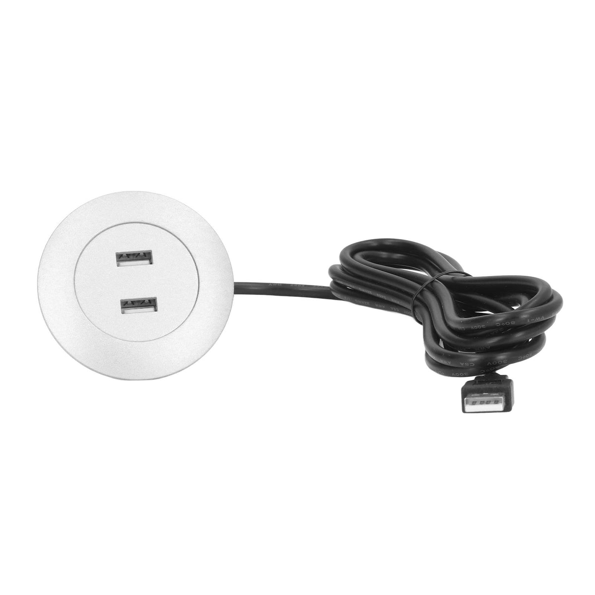 Sofa USB Charging Socket Flush Mount Installation Dual USB Charging Ports Socket for Home UseSilver