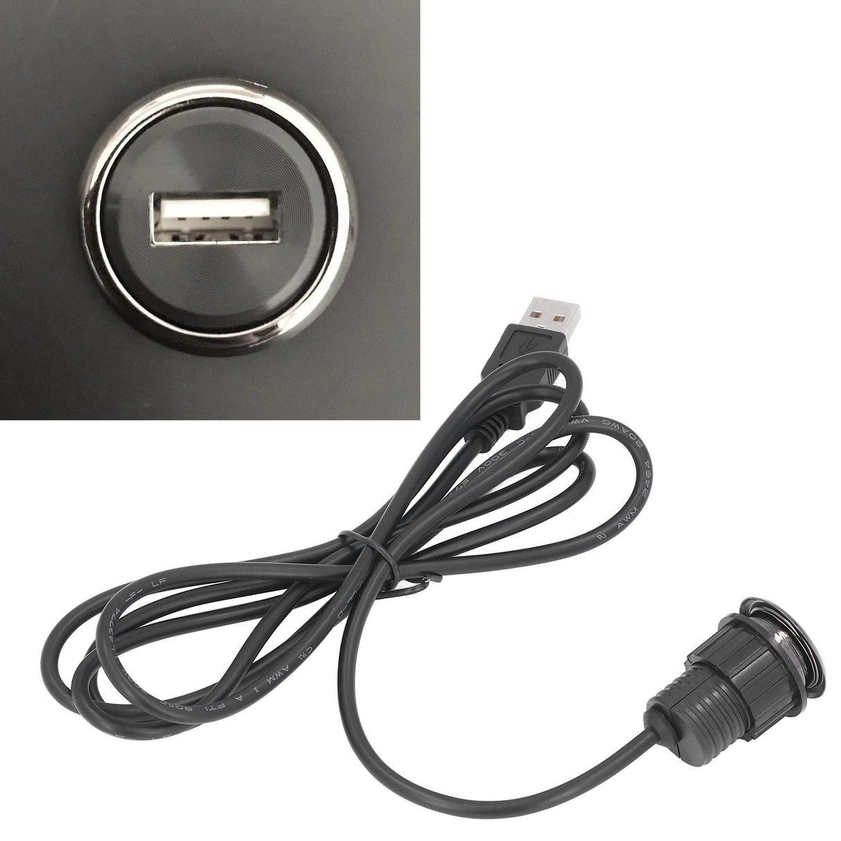 Recessed USB Charging Grommet Good Protection Fast Charge Embedded Installation 5V Desk USB Power Grommet for Sofa Phone