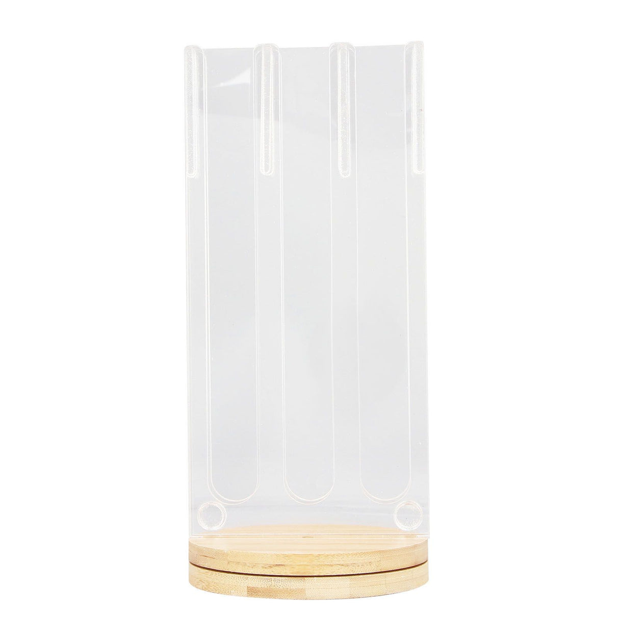 Coffee Capsule Holder Acrylic Bamboo Wood 48 Holes Rotatable Pod Rack Stand for Home