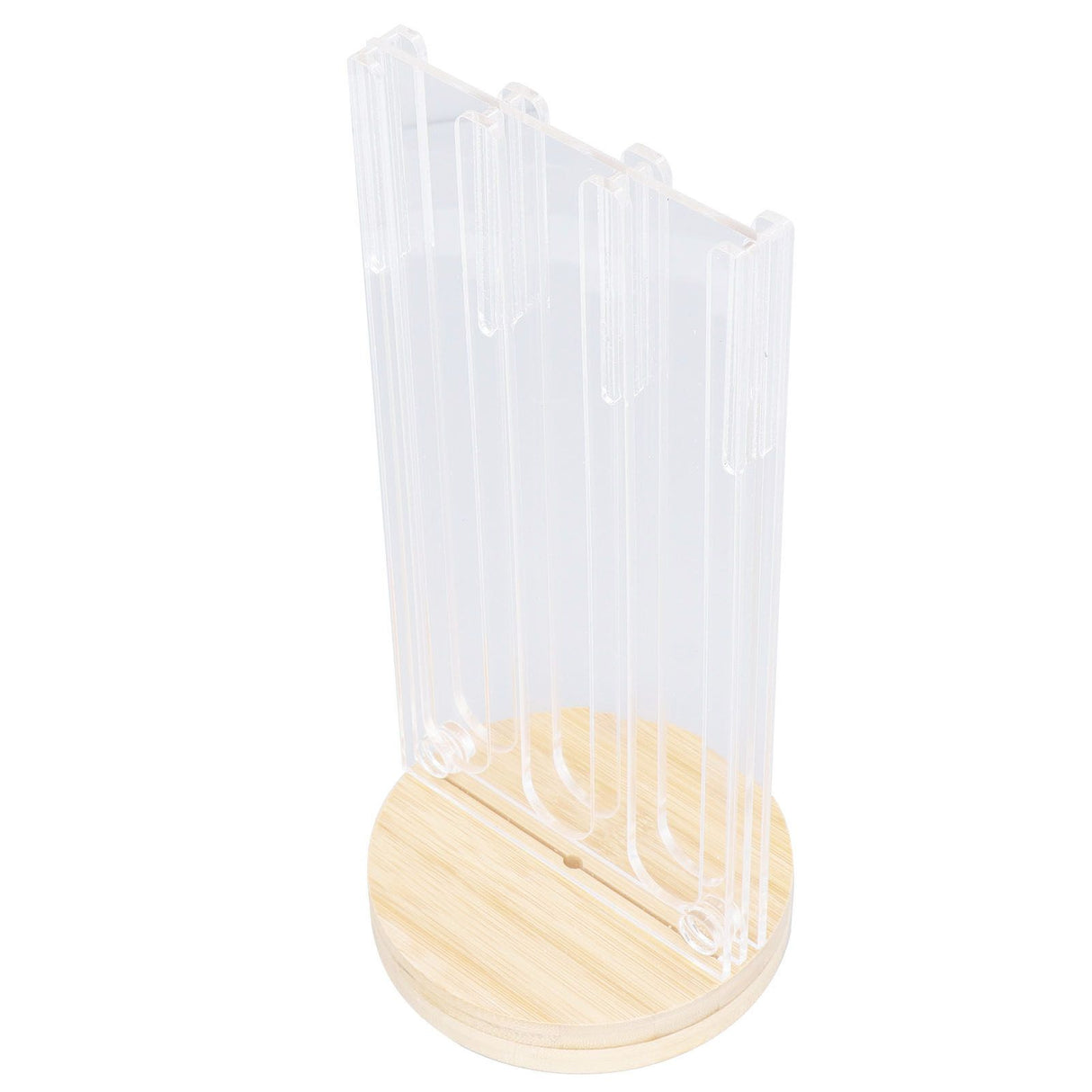 Coffee Capsule Holder Acrylic Bamboo Wood 48 Holes Rotatable Pod Rack Stand for Home