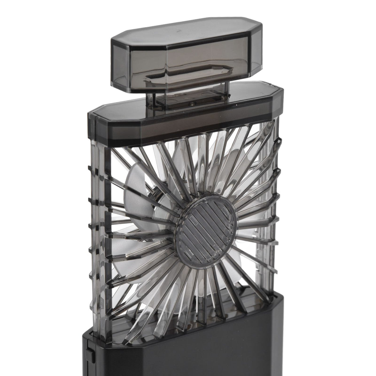 Handheld Fan 3 Speed Ladies Small Fan USB 1200mAh Battery Rechargeable Handheld Portable Pull Out Design Office Fan Black