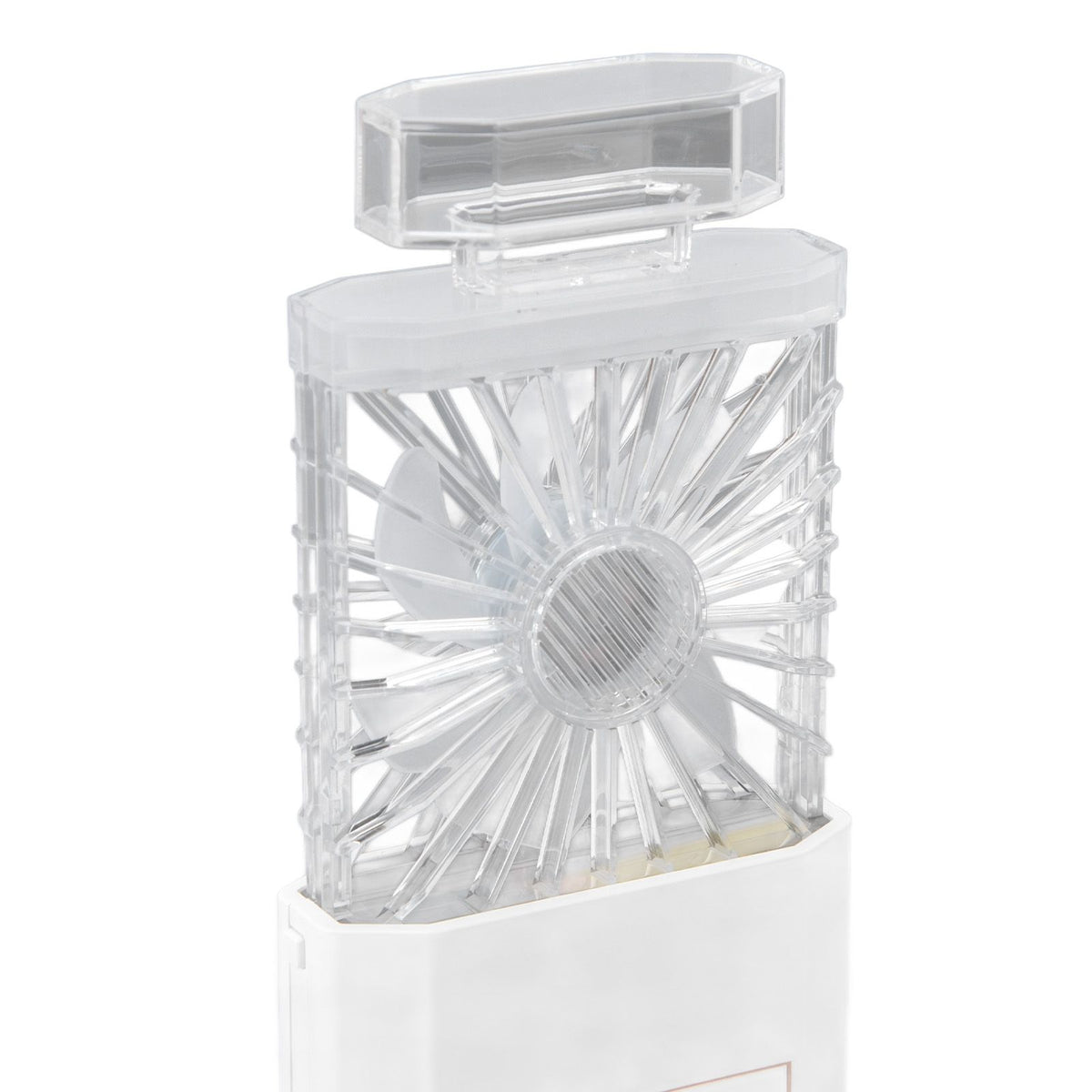 Handheld Fan 3 Speed Ladies Small Fan USB 1200mAh Battery Rechargeable Handheld Portable Pull Out Design Office Fan White