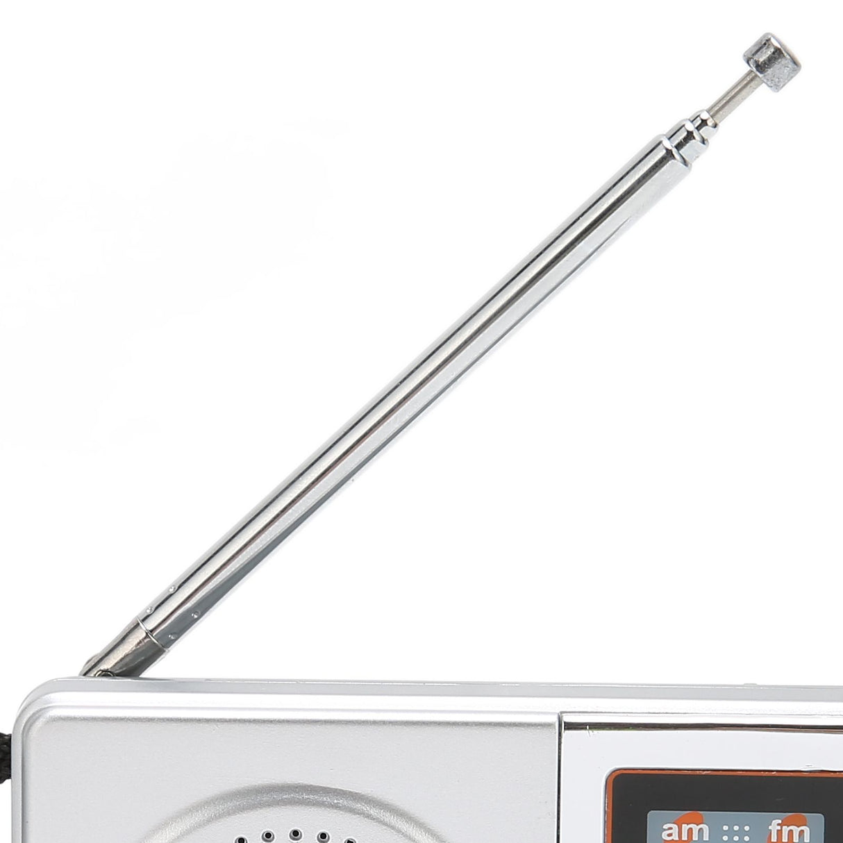 AM FM Radio Silver Gray Pocket Size AM FM Compact Simple Design AA Battery Powered Pocket Radio for Parents Grandparents