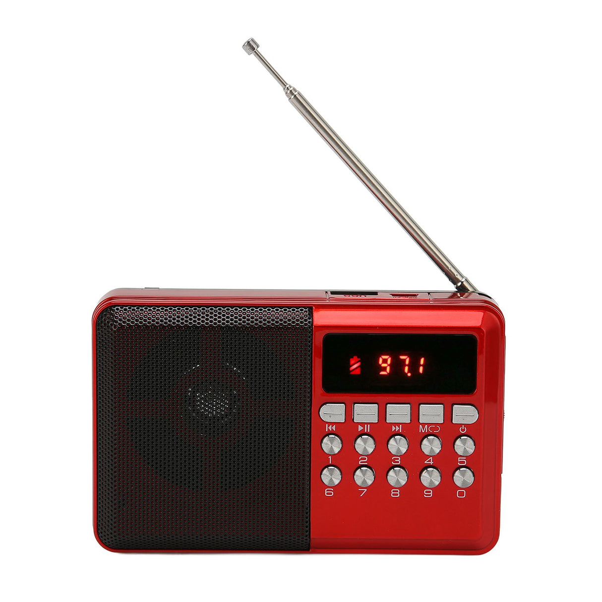 Portable AM FM Radio Memory Card Mp3 Playback Battery Operated Ergonomic External Antenna Pocket Radio